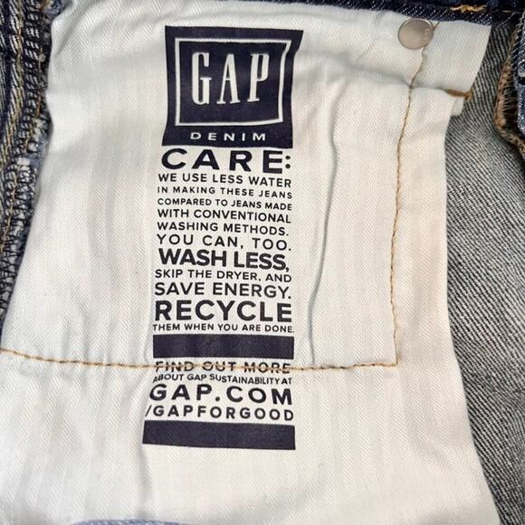 GAP Shorts Womens 26 2R Blue Denim Cheeky High Rise Button Fly Cut Off Jean - Picture 10 of 10